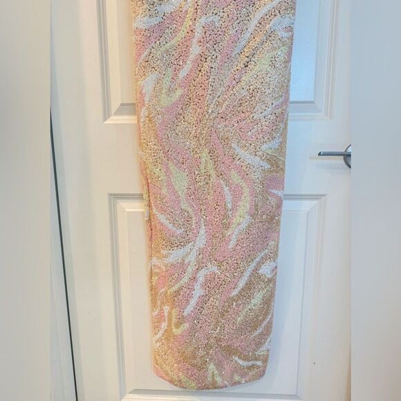 New Bronx and Banco Dahlia Strapless Maxi Dress in Blush Multi Pink - Picture 9 of 15